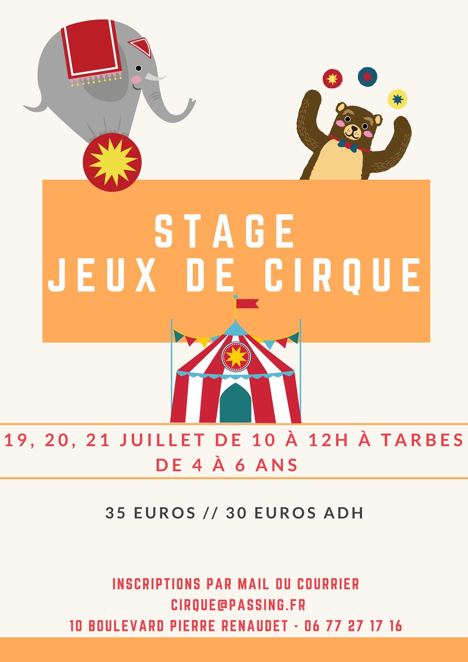 Stage Jeux de cirque