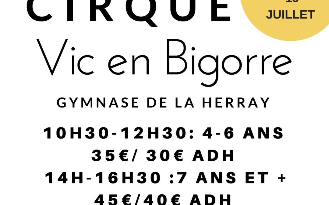 Stage cirque à vic juillet 2017