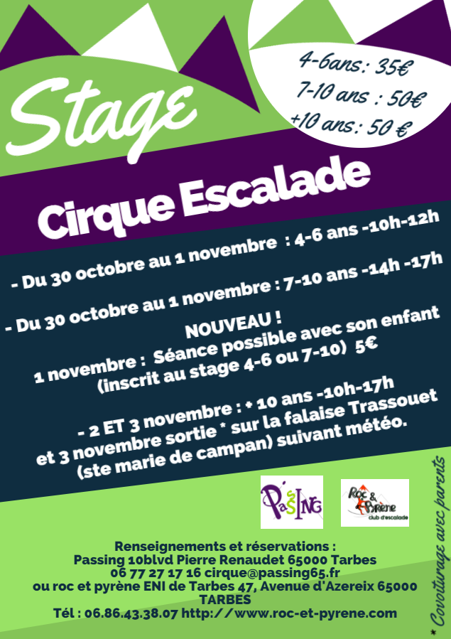 STAGE CIRQUE ESCALADE