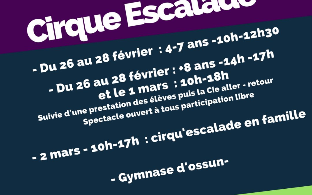 affiche cirqu’escalade