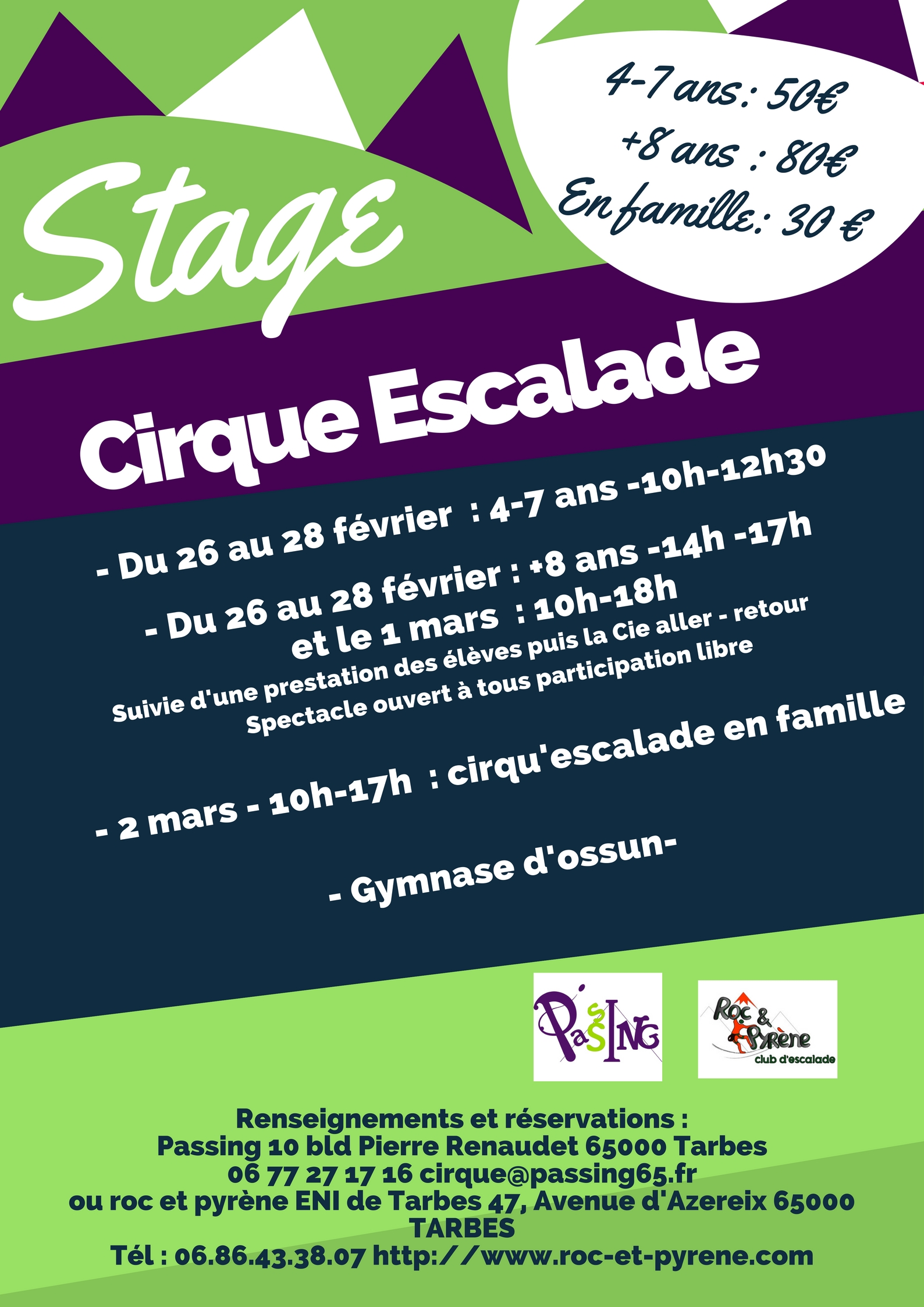 affiche cirqu'escalade