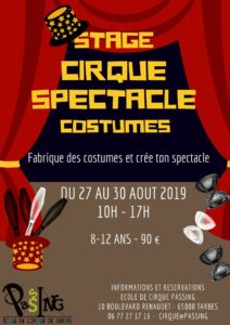 stage cirque spectacle et costumes
