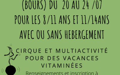 Stage Cirque à Venise Plage (Bours)