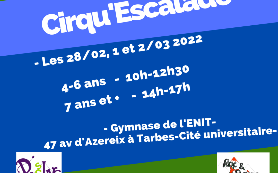 affiche stage cirque escalade