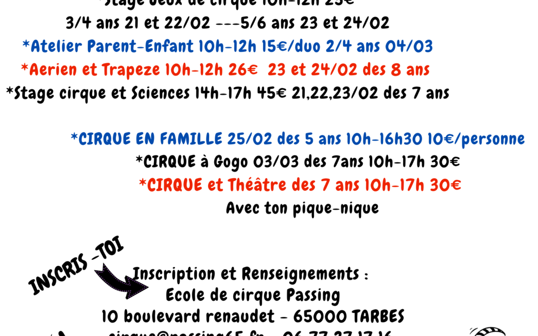 affiche stages hiver