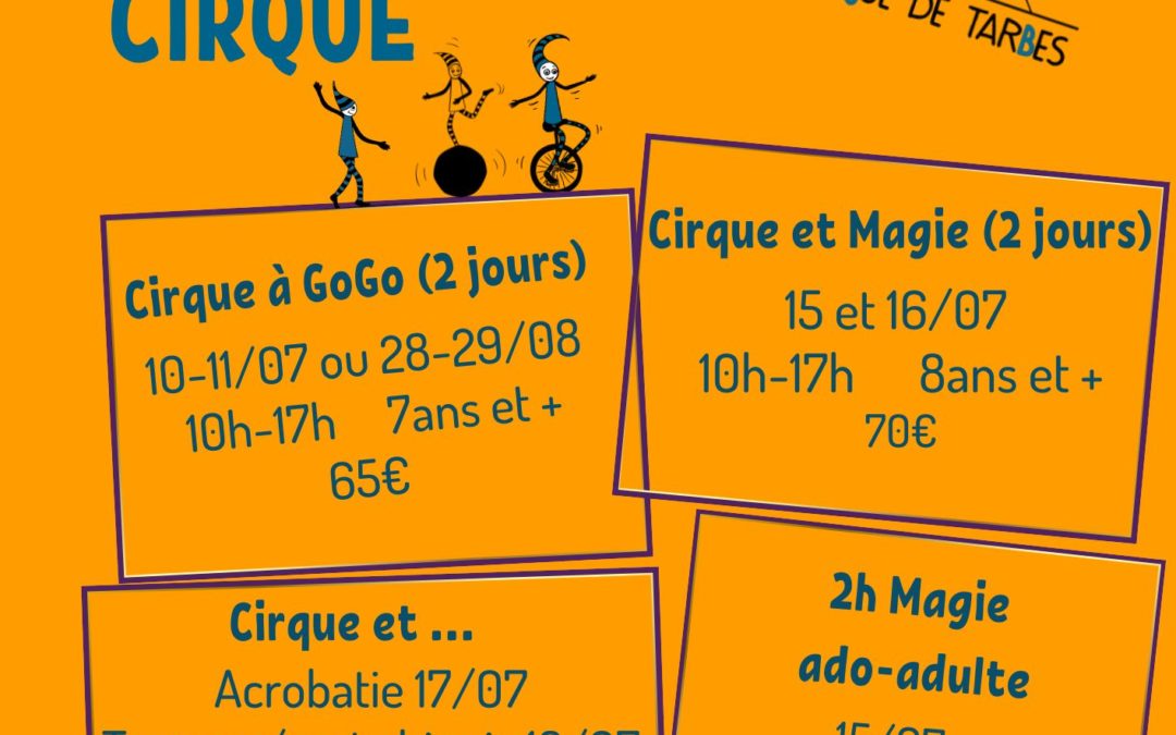 STAGES CIRQUE ETE 2024